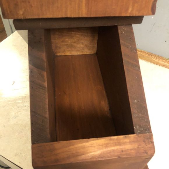 Antique /Vintage Wooden Recipe Box Card  COUNTRYSIDE Pioneer, organizer 11x6.5 - Picture 3 of 16